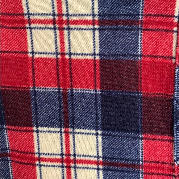 Ladies Plaid Button Up Shirt Top Medium - Picture 2 of 3